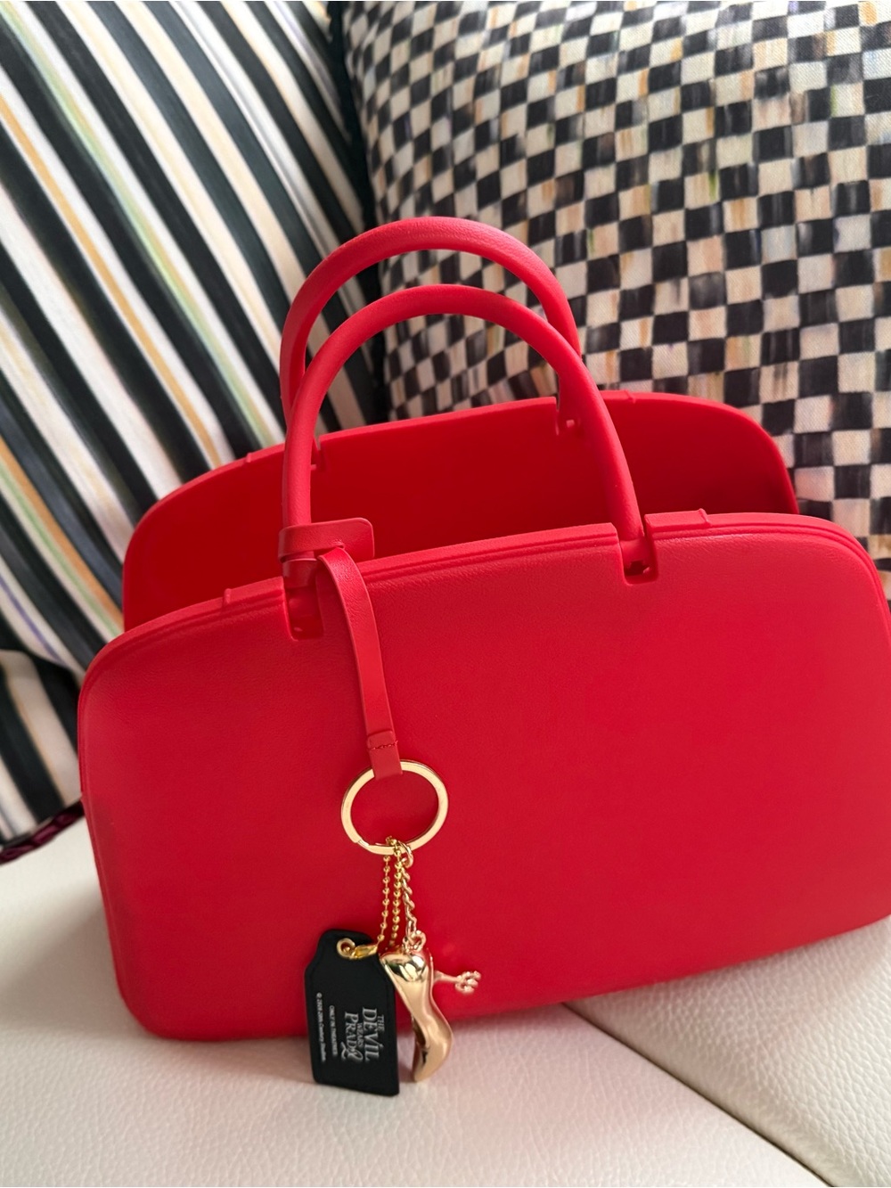 Prada Movie Red Dome Tote - Picture 5 of 6